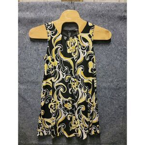 Style & Co Sleeve Black, Yellow Follow Dress Size M‎